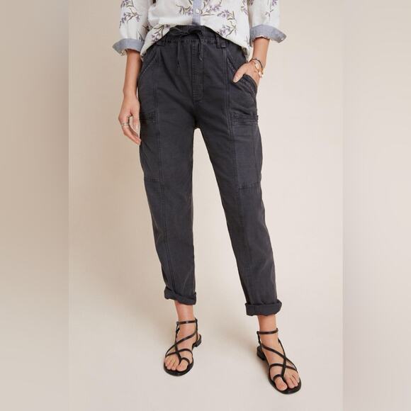 Anthropologie Angela Cropped Cargo Pants in Carbon Grey size 28 - Picture 3 of 13